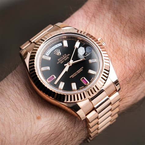 rolex day date 40 ruby dial|rolex day date 40 everose gold.